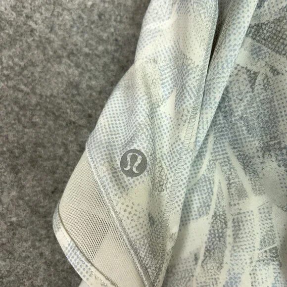 Lululemon Womens 12 White Gray Hotty Hot Short II Lined Run Athletic 4" Workout - Picture 7 of 12